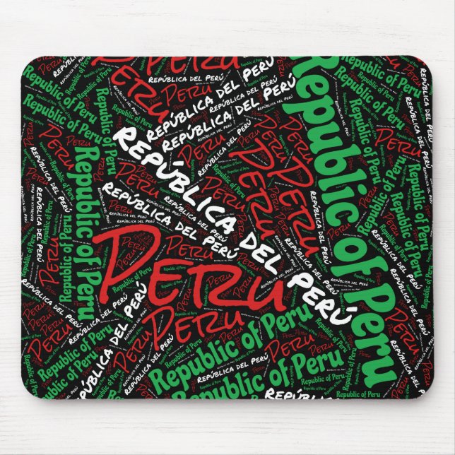 Delightful Peru Flag Colours Patriotic Mouse Pad (Front)