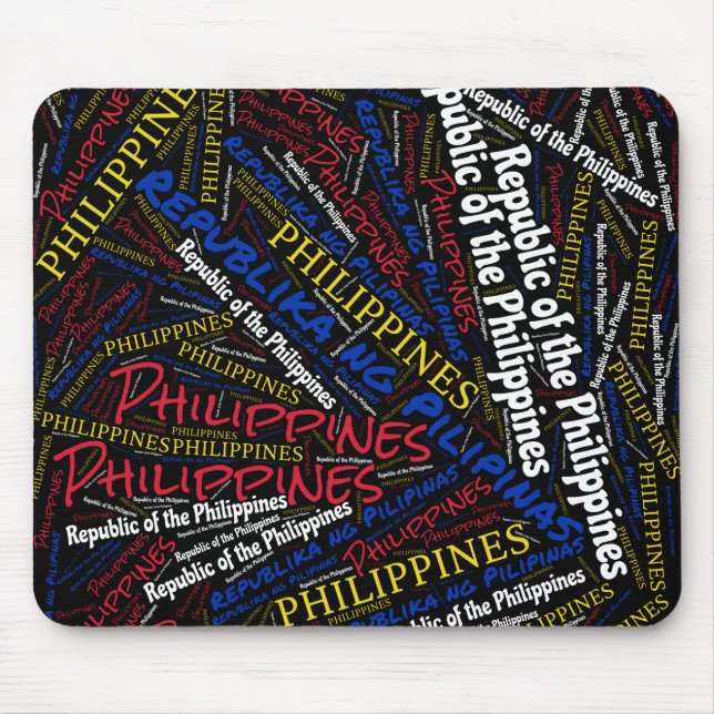 Delightful Philippines Flag Colours Patriotic Mouse Pad (Front)