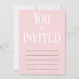 Delightful Pink Invitations for Event
