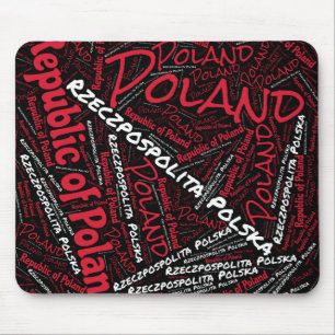 Delightful Poland Flag Colours Patriotic Mouse Pad
