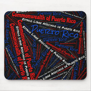 Delightful Puerto Rico Flag Colours Patriotic Mouse Pad