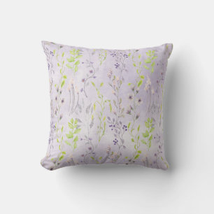 Delightful Purple Wildflowers Cushion