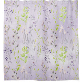 Delightful Purple Wildflowers  Shower Curtain