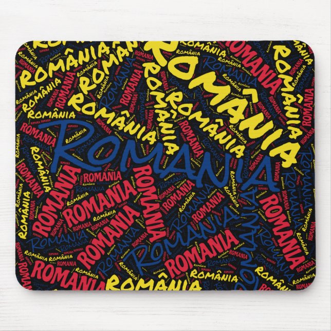Delightful Romania Flag Colours Patriotic Mouse Pad (Front)