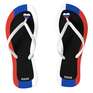 Delightful Russia Flag Colours Patriotic Jandals