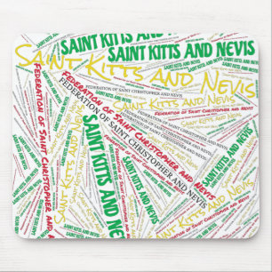 Delightful Saint Kitts and Nevis Flag Colours Mouse Pad