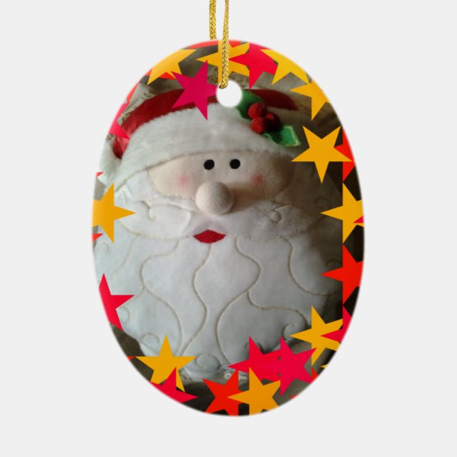 Delightful Santa Christmas ornament (Back)