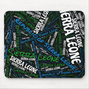 Delightful Sierra Leone Flag Colours Patriotic Mouse Pad