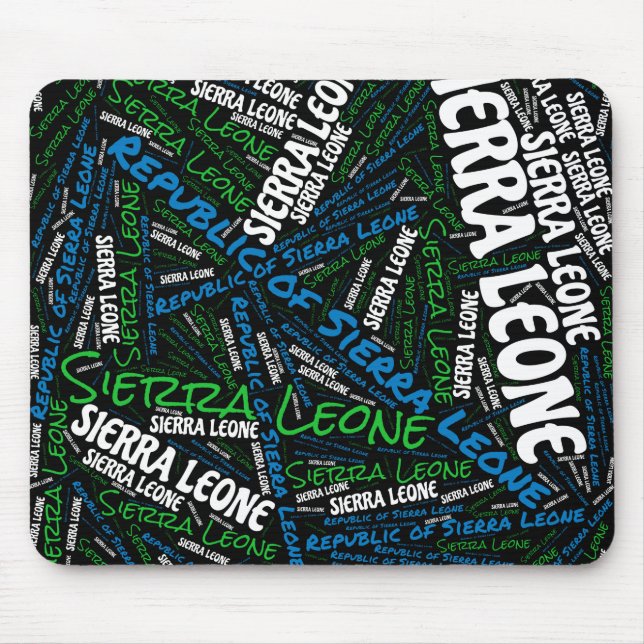Delightful Sierra Leone Flag Colours Patriotic Mouse Pad (Front)
