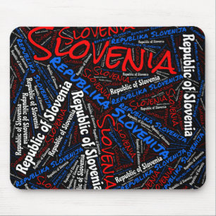 Delightful Slovenia Flag Colours Patriotic Mouse Pad