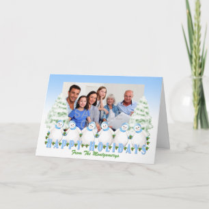 Delightful Snowmen Christmas Greeting Card