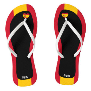 Delightful Spain Flag Colours Patriotic Jandals