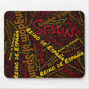 Delightful Spain Flag Colours Patriotic Mouse Pad