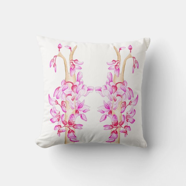 Delightful Spring on a Throw Pillow (R) (Front)