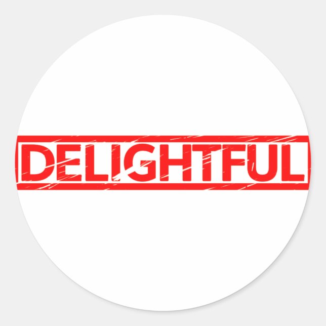 Delightful Stamp Classic Round Sticker (Front)