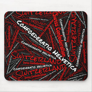 Delightful Switzerland Flag Colours Patriotic Mouse Pad