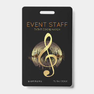 Delightful Tune Event Staff Coordinator ID Badge