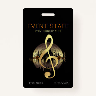 Delightful Tune Event Staff Coordinator ID Badge