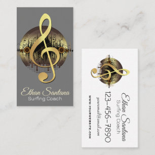Delightful Tune - Gold Business Card