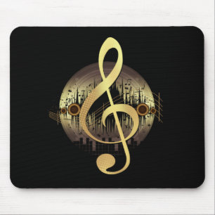 Delightful Tune - Gold Mouse Pad