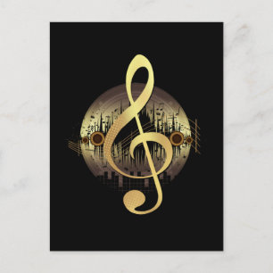 Delightful Tune - Gold  Postcard