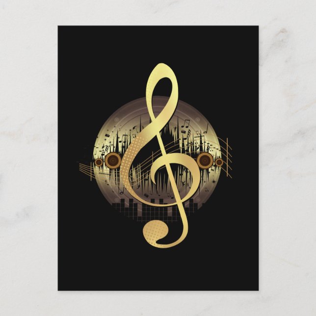 Delightful Tune - Gold  Postcard (Front)