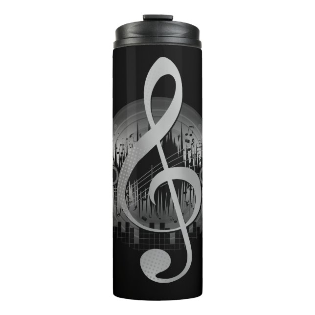 Delightful Tune - Silver Thermal Tumbler (Front)