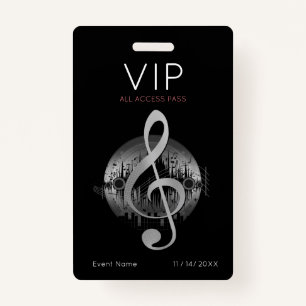 Delightful Tune VIP All Access Badge ID Badge