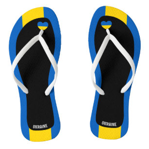 Delightful Ukraine Flag Colours Patriotic Jandals