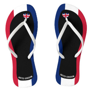 Delightful United Kingdom Flag Colours Patriotic Jandals