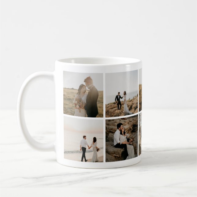 Delightful Wedding Adventures Photo Collage Mug (Left)