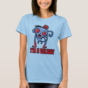 Delightfully Deranged Zombie Monkey Is A Delight T-Shirt