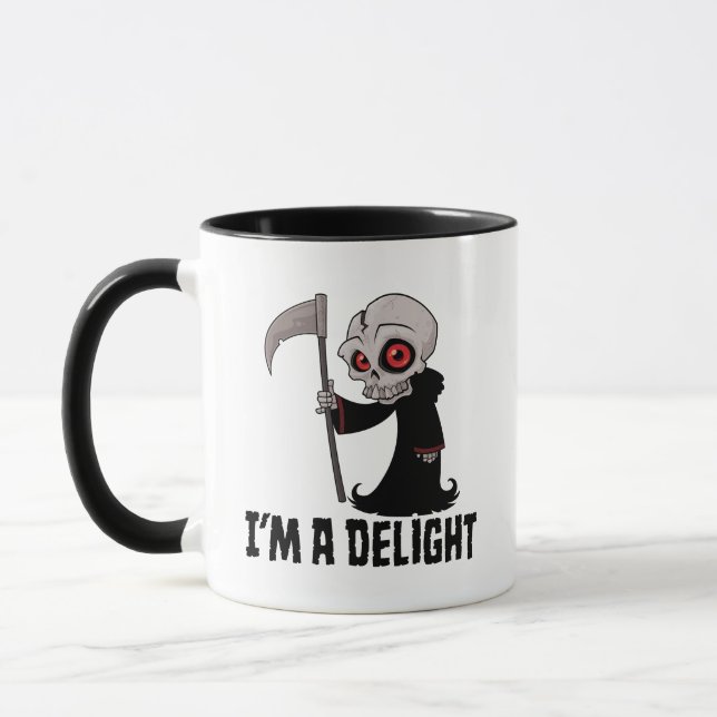 Delightfully Grim Reaper Soul Harvester Mug (Left)