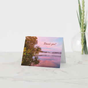 Delightfully Pink Morning Thank You Card