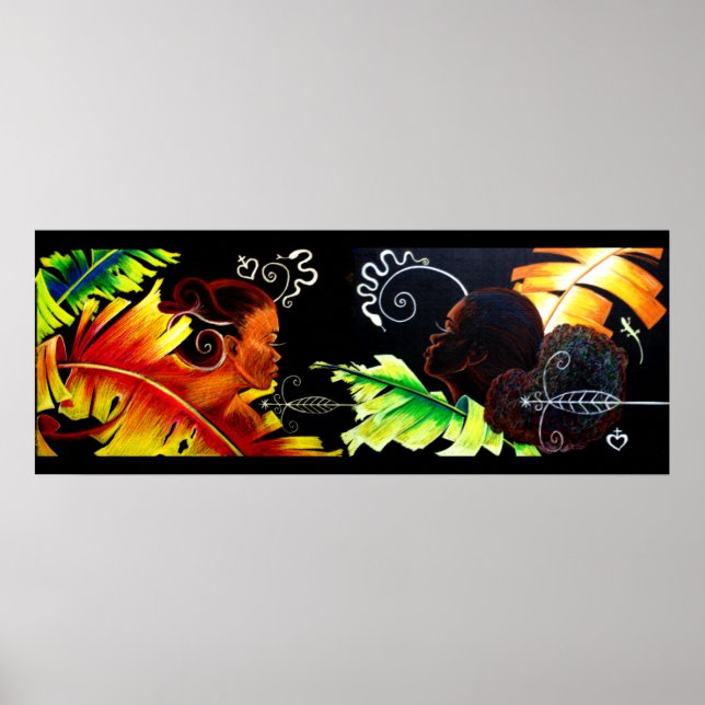 Delights of Eden: Fire and Bliss - Print II Pastel (Front)