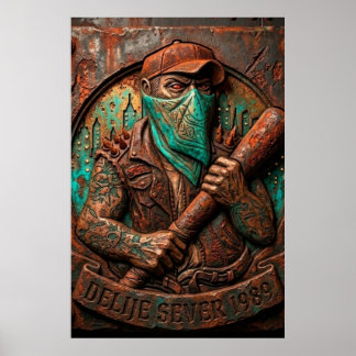 Delije Sever 1989 Embossed Poster