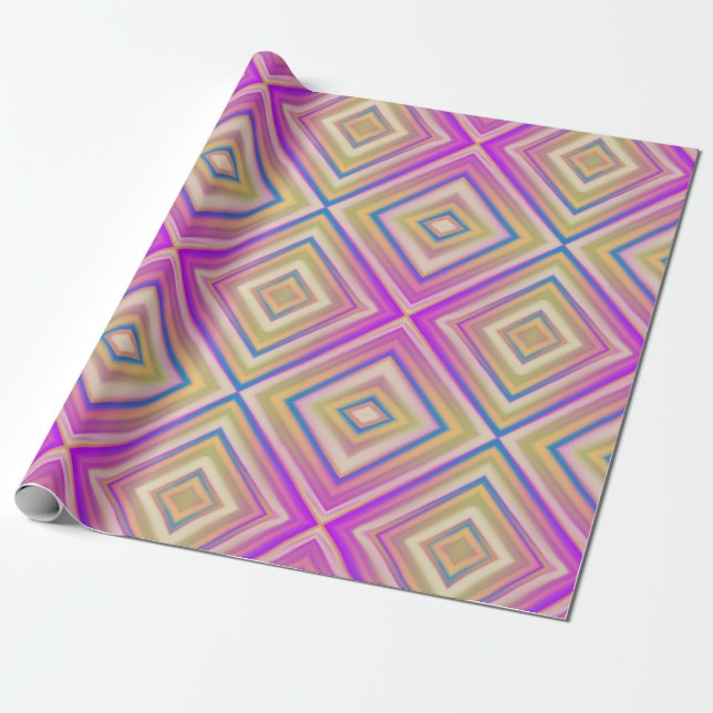 Delish Purple Alternative Diamond Pattern Wrapping Paper (Unrolled)