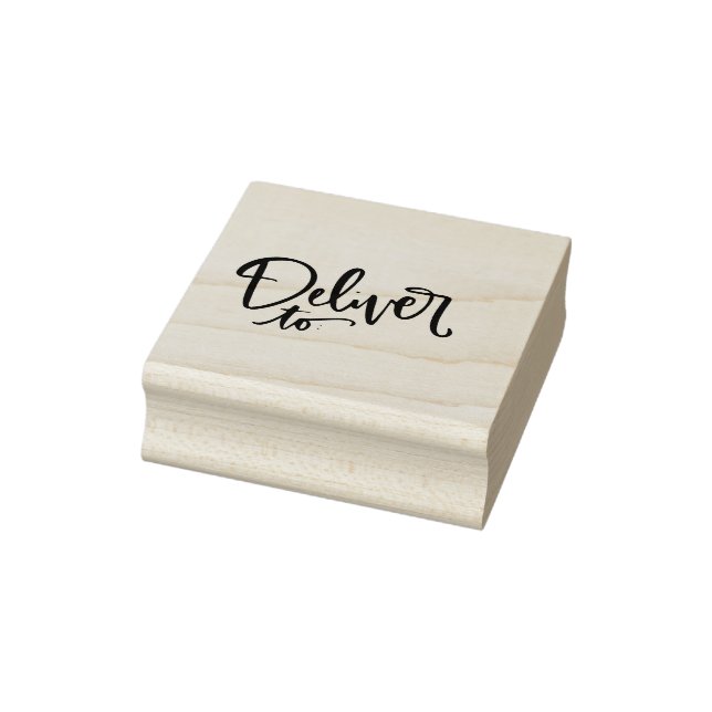 Deliver To Calligraphy Stamp Wedding Invitations (Stamp)