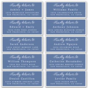 Deliver to Calligraphy Wedding Guest Address Label