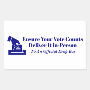 Deliver Your Vote On Time Rectangular Sticker