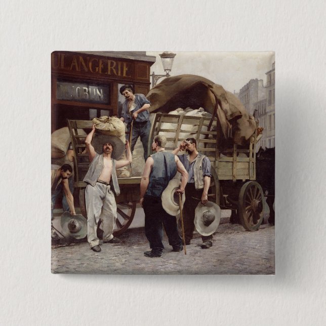 Delivering Flour, 1885 15 Cm Square Badge (Front)