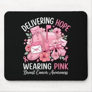 Delivering Hope Wearing Pink Breast Cancer Postal Mouse Pad