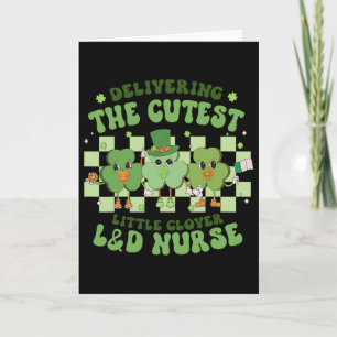 Delivering The Cutest Clover Landd Nurse St Patric Card