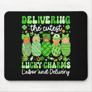 Delivering The Cutest Lucky Charms Baby Nurse Mouse Pad