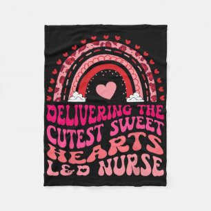 Delivering The Cutest Sweet Hearts Laboranddeliver Fleece Blanket