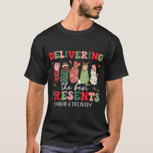 Delivering The Labor Delivery Nurse Christmas  T-Shirt