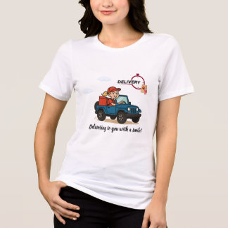 Delivering to You With a Smile Delivery Driver Tri-Blend Shirt