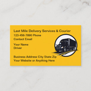 Delivery Driver And Courier Business Cards