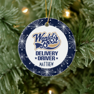 Delivery Driver Personalised Gift Ceramic Ornament