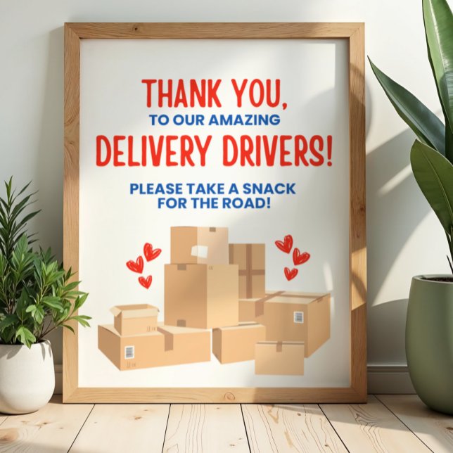 Delivery Driver Thank You Sign (Creator Uploaded)